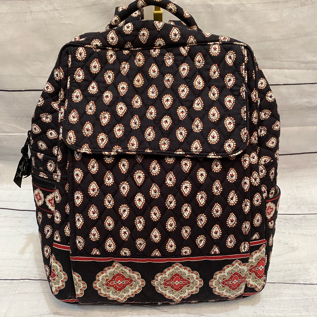 Authentic Vera Bradley Vintage Retired Classic Black Backpack